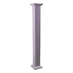 Superior Aluminum 4" x 8' Fluted Square Column