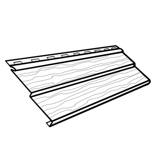 Alsco Metals .024" Double 5" Aluminum Roughsawn Siding White