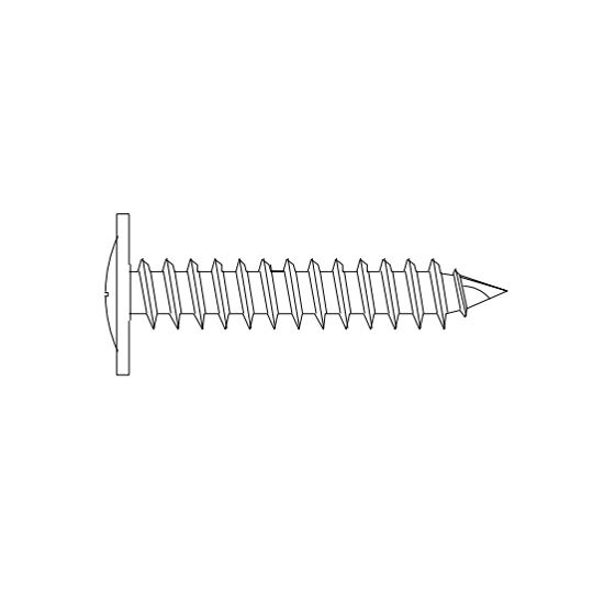 Metal Sales #8 x 1" Type A Truss-Head Wood Screws