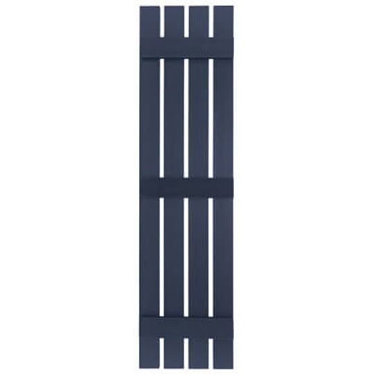 Mastic 16" x 59" Board & Batten Standard 4-Board Shutters - Open Style Grey