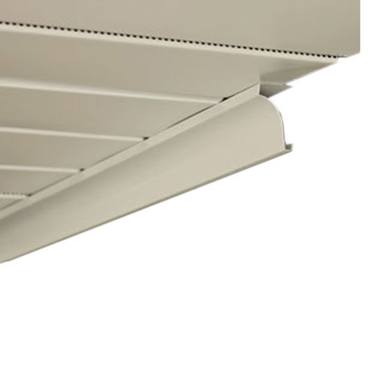 Quality Edge .019" x 10' Aluminum Cove Soffit Receiver White (280)