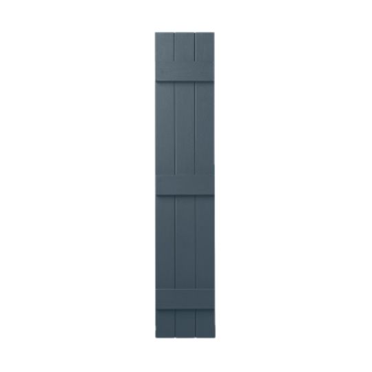 Mastic 11" x 67" Board & Batten Standard 3-Board Shutters - Closed Style Winestone