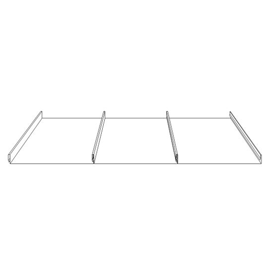 Coastal Metal Service 16" .032 EZ-LOC Panel with Striations Slate Grey