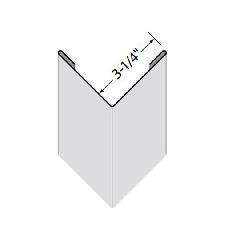 Edco Products Snap-On Outside Corner Post Steel Cap - ENTEX Finish