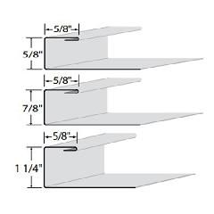 Edco Products 5/8" Steel J-Channel - ENTEX Finish