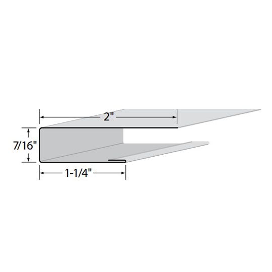 Edco Products 7/16" Aluminum J-Channel - ENTEX Finish Charcoal Grey