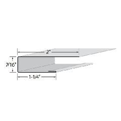 Edco Products 7/16" Aluminum J-Channel - ENTEX Finish