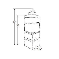 Nailite (Exteria) Creek Ledgestone 90&deg; Outside Corner Post