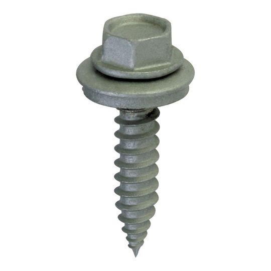 Everlast Roofing #12 x 1.5" x 1/4" Hex Head Wood Screws - Bag of 250 Ivy