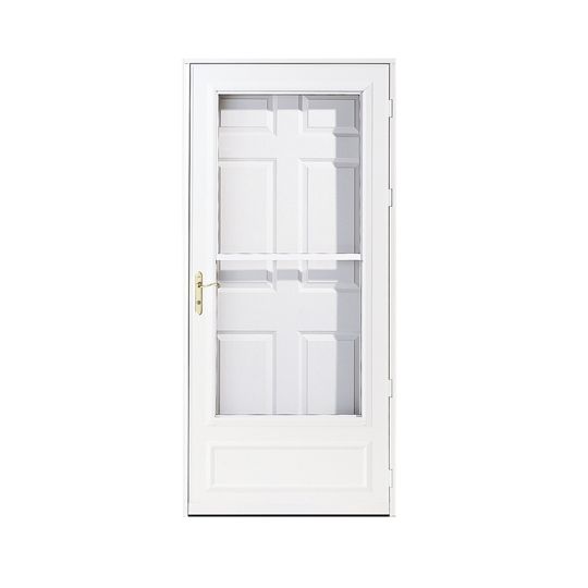 Pella 32" x 81" 3031 Midview Self-Storing Storm Door White