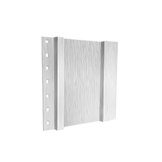 Quality Edge .016" x 6" x 10' TruCedar&reg; Board & Batten Steel Siding - Solid Colors Silver Lining