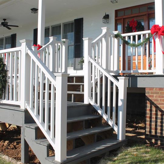 Color Guard Railing Systems 36" x 8' Savannah Vinyl Stair Rail White