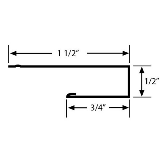 Quality Edge 1/2" Aluminum J-Channel Black