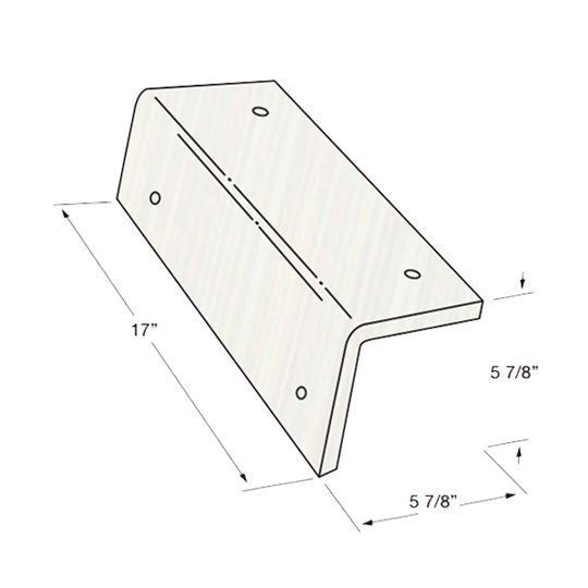 Eagle Roofing Products 5-7/8" x 17" Eaglelite Bel Air Rake Tile Roanoke Blend