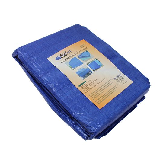 The Brush Man 20' x 20' Super Blue Poly Tarp Blue