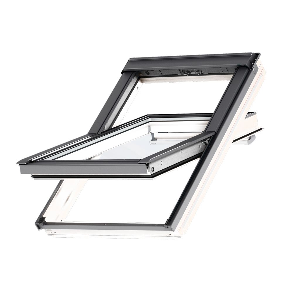 Velux 53-1/4" x 55-1/2" Center-Pivot Roof Window with Safety Glass White