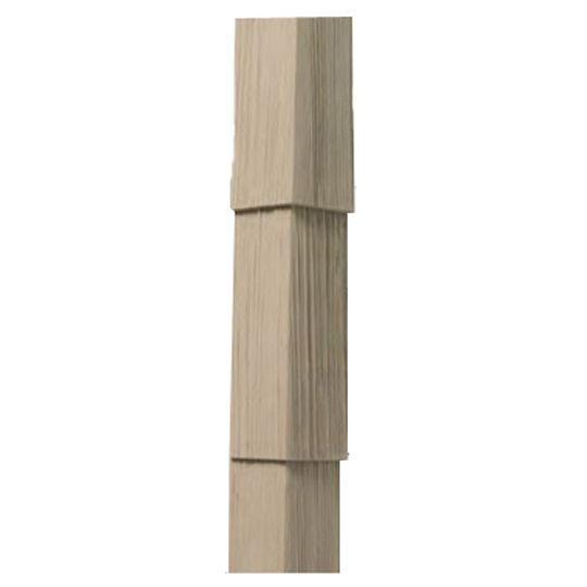 Mastic Cedar Discovery Triple 5" Perfection Outside Corner Post Silver Grey