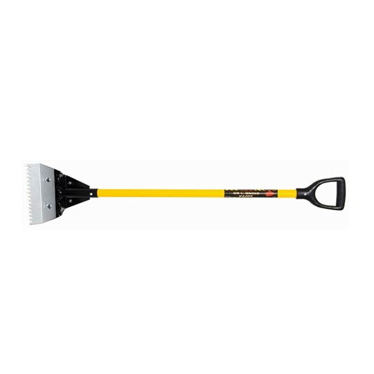 The Brush Man Replaceable Blade Shingle Tear-Off Tool with 47-1/2" Poly D-Grip Fiberglass Handle