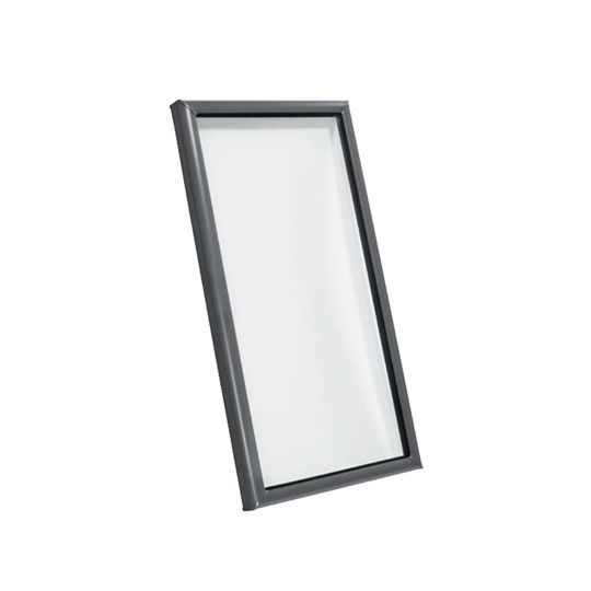 Velux 22-1/2" x 45-3/4" Fixed Deck-Mounted Skylight with Aluminum Cladding, Laminated Low-E3 Glass & Extra Wide Flange White