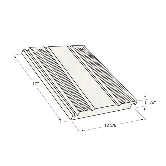 Eagle Roofing Products 12-3/8" x 17" Golden Eagle Field Tile Flintridge Grey