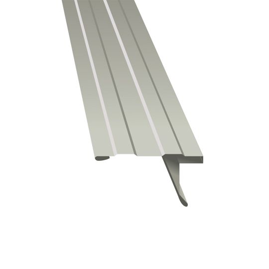 Metal Sales 2-3/4" x 10' D1-1/2 Galvanized Roof Edge with Hems Mill