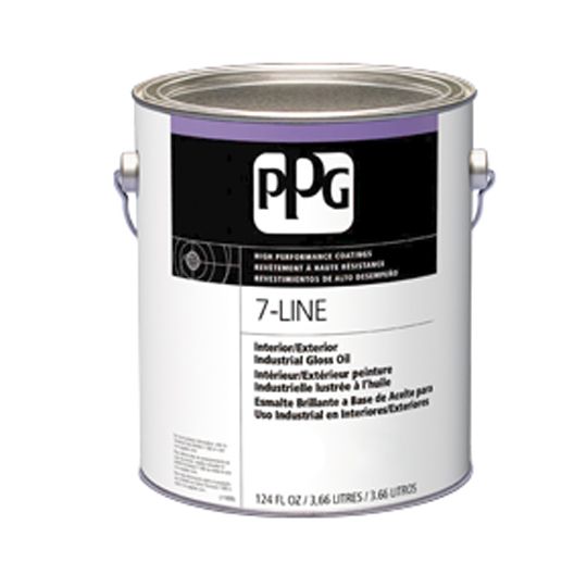 PPG Industries (7-282) 7-Line Interior/Exterior Industrial Gloss Oil with White Base - 1 Gallon Can