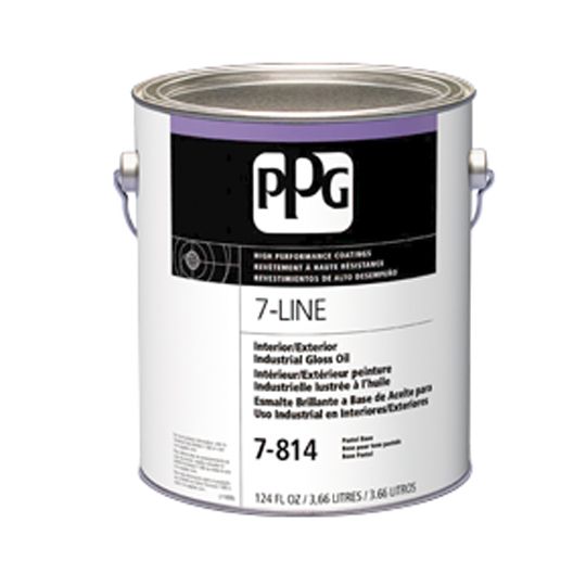 PPG Industries (7-814) 7-Line Interior/Exterior Industrial Gloss Oil with Pastel Base - 1 Gallon Can