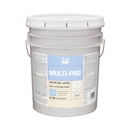 PPG Industries (47-510) Multi-Pro&trade; Interior Semi-Gloss Latex Wall & Ceiling Paint with Commercial White & High Hiding Base - 5 Gallon Pail