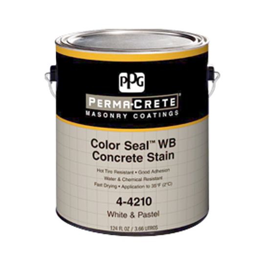 PPG Industries (4-4210) Perma-Crete&reg; Color Seal&trade; WB Interior/Exterior Acrylic Concrete Stain with White & Pastel Base - 1 Gallon Can