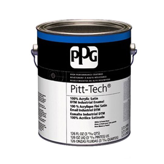 PPG Industries (90-477) Pitt-Tech&reg; Interior/Exterior Satin DTM Industrial Enamel with Deep Rustic Base - 1 Gallon Can