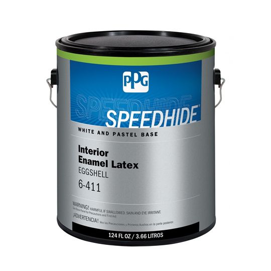 PPG Industries (6-411) Speedhide&reg; Interior Enamel Latex Eggshell with White & Pastel Base - 1 Gallon Can