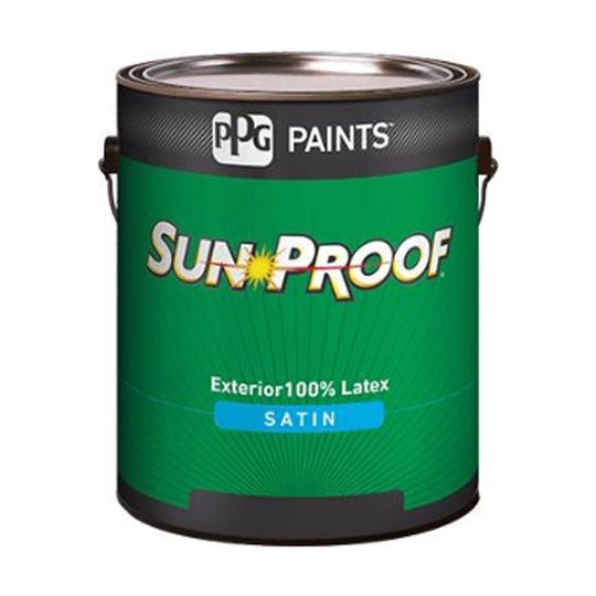 PPG Industries (76-150) Sun-Proof&reg; Exterior House and Trim Satin Latex 100% Acrylic with Midtone Base - 1 Gallon Can