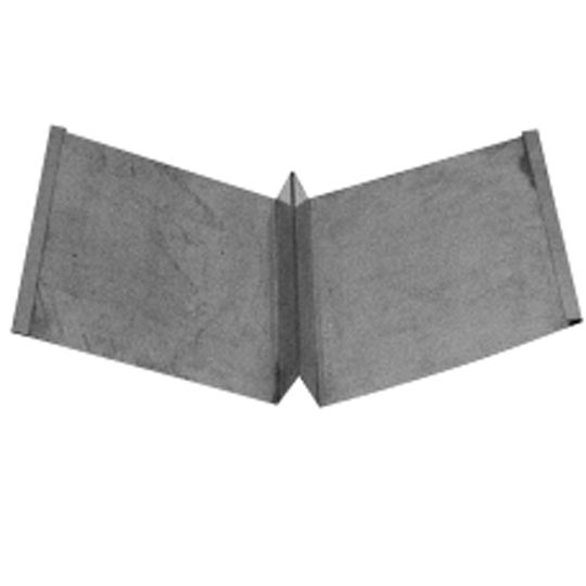 Able Sheet Metal 28 Gauge x 18" Steel Valley with Hem Charcoal