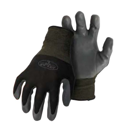 Boss Manufacturing Atlas Fit&reg; Nylon Knit Nitrile Palm Gloves - Size Large Black