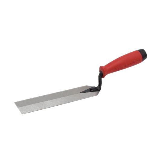 Marshalltown 8" x 2" Margin Trowel with Red Soft Grip Handle