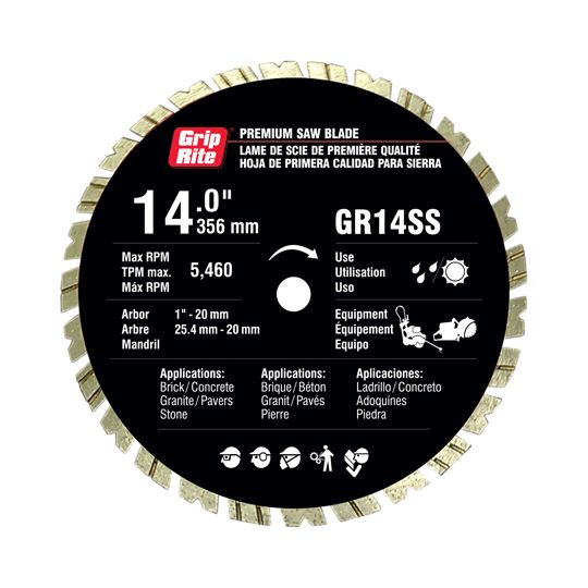 Grip-Rite 14" SUPER SPEED Premium Quality Segmented Blade