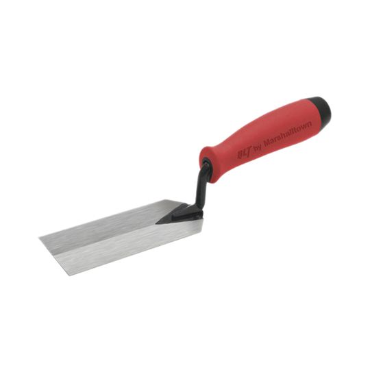 Marshalltown 5" x 1-1/2" Margin Trowel with Red Soft Grip Handle