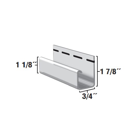 Variform By PlyGem 3/4" J-Channel Dover White