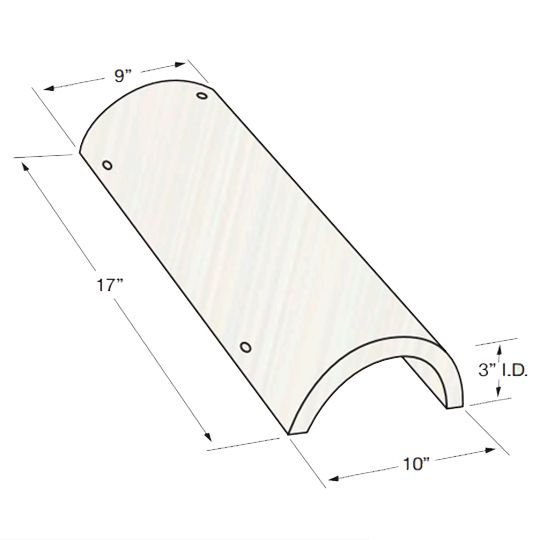 Eagle Roofing Products 10" x 17" Malibu Barrel Trim Tile Santa Paula