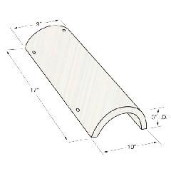 Eagle Roofing Products 10" x 17" Malibu Barrel Trim Tile