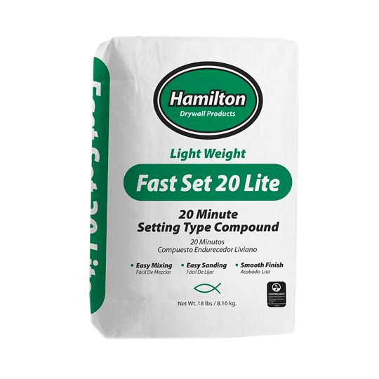 Hamilton Drywall Products Fast Set 20 Lite Setting Type Compound - 18 Lb. Bag