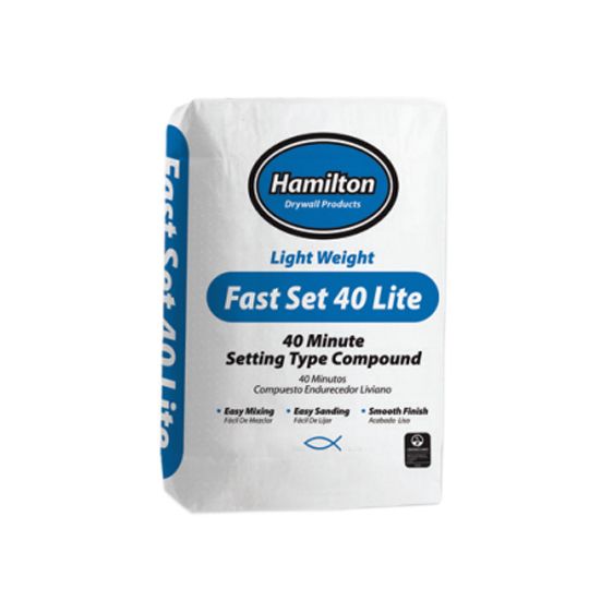 Hamilton Drywall Products Fast Set 40 Lite Setting Type Compound - 18 Lb. Bag