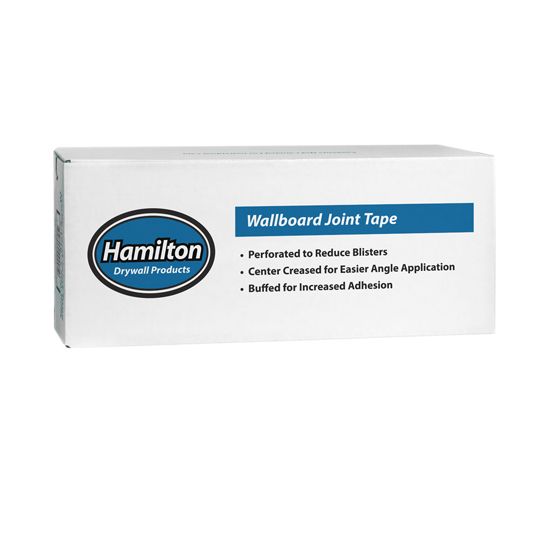 Hamilton Drywall Products 2-1/16" x 500' Blue Label Wallboard Tape - Box of 10