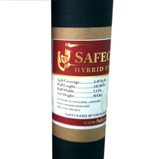 SafeGuard30 3.1' x 145' Roofing Underlayment Black