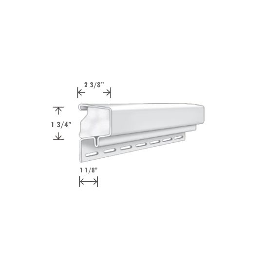 Exterior Portfolio 12'6" Windowsill Lineal with 1-1/8" Pocket Aspen White