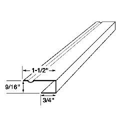 Mastic 1/2" Aluminum J-Channel with 3/4" Face