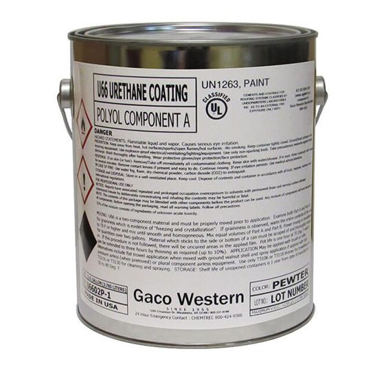 Gaco Western GacoFlex U66 Polyurethane Pedestrian Deck Coating Part A - 1 Gallon Shale