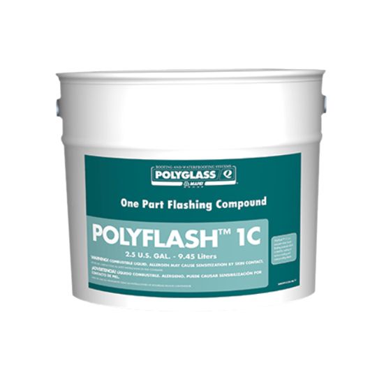 Polyglass PolyFlash&trade; 1C One-Part Flashing Compound 2.5 Gallon Pail White