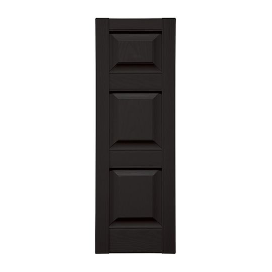 Mid-America Siding Components 14-1/2" x 63" P6 Raised Panel Shutter Black