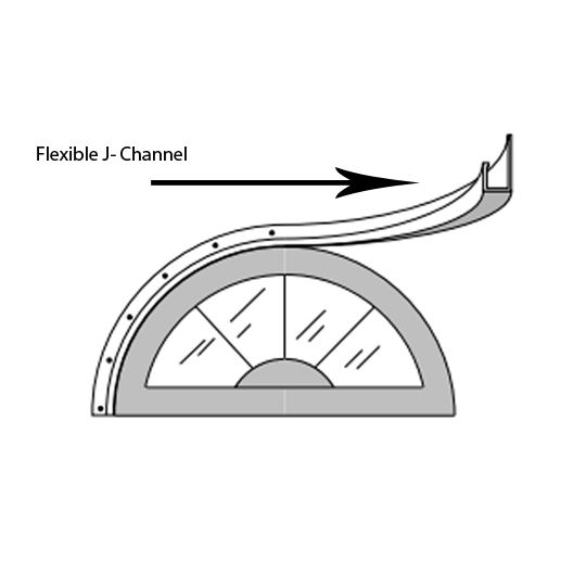 Mastic 1-1/4" Flexible J-Channel Classic Cream